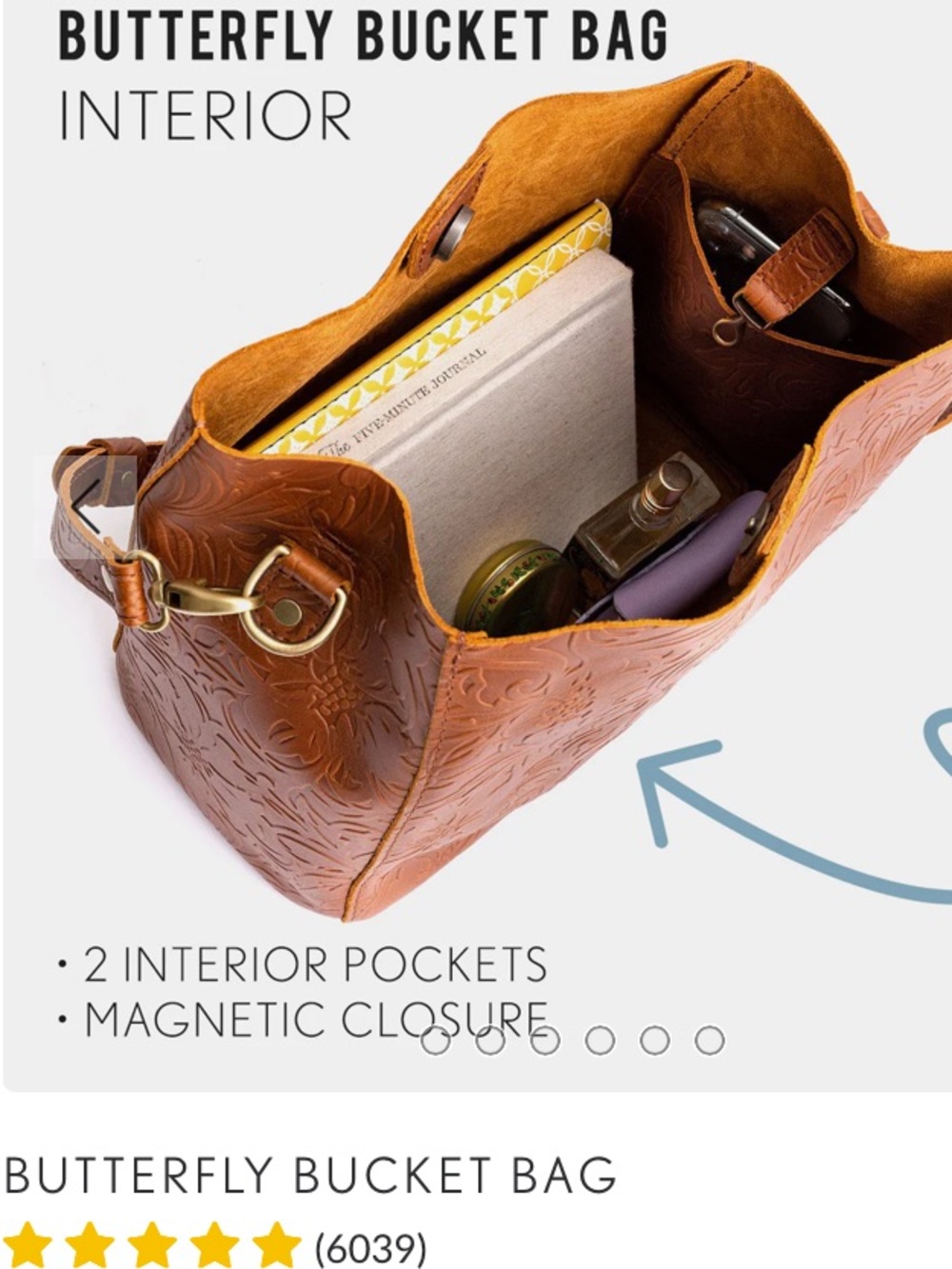 PORTLAND LEATHER BUTTERFLY BUCKET BAG IN SUCCULENT - Picture 10 of 11